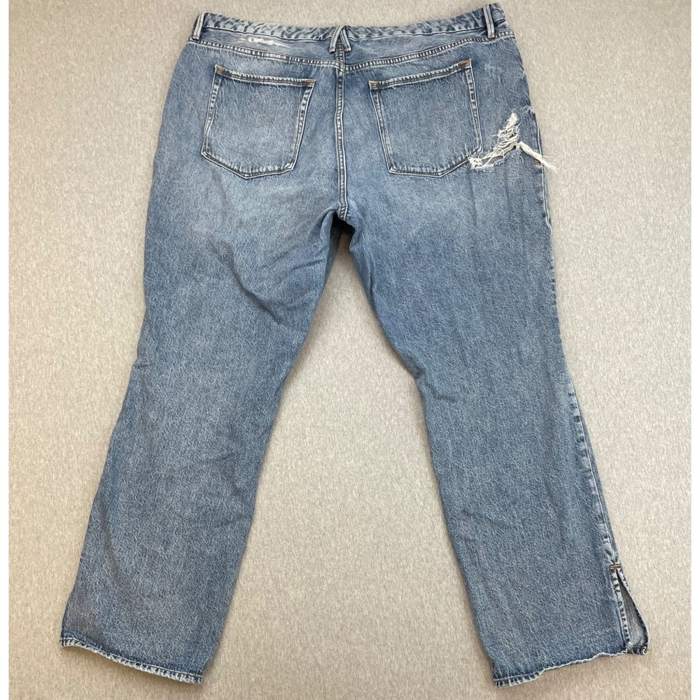 Good American Jeans Womens 20 Blue 100% Cotton Button Fly Good Boy High-Rise - Picture 2 of 7
